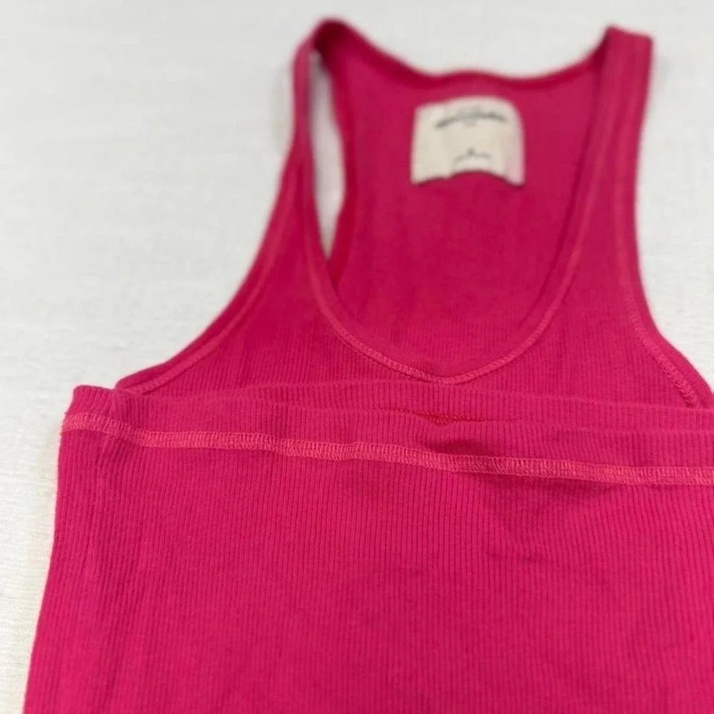 Y2K Abercrombie Kids Pink‎ Ribbed Tank Top Mall girl M 2000s Abercrombie